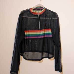 Mesh rainbow top